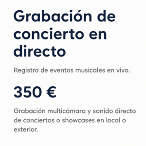 Grabación de concierto en directo